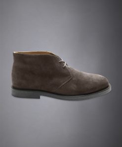 100% suede leather desert boots with rubber sole