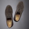 100% suede leather desert boots with rubber sole