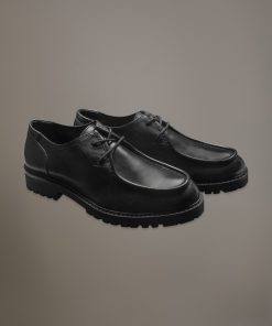 100% leather ranger shoe with rubber sole