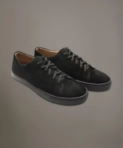 100% suede leather sneakers with rubber sole