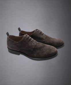 Men’s 100% suede leather derby shoe with rubber sole