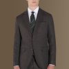 Single-breasted solid color suit with trousers with pinces