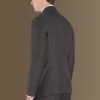 Single-breasted solid color suit with trousers with pinces