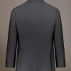 Single breasted suit flat trousers herringbone fabric