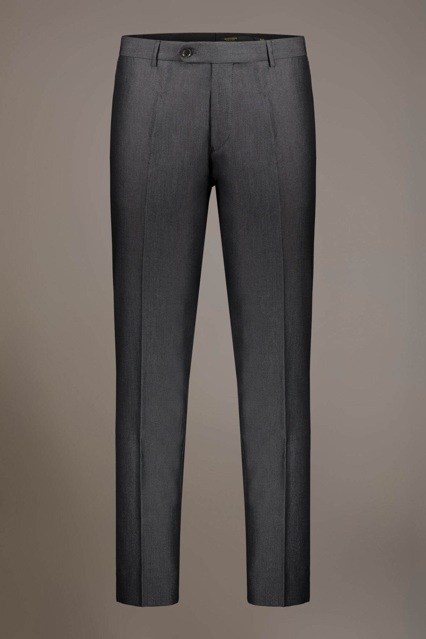 Single breasted suit flat trousers herringbone fabric
