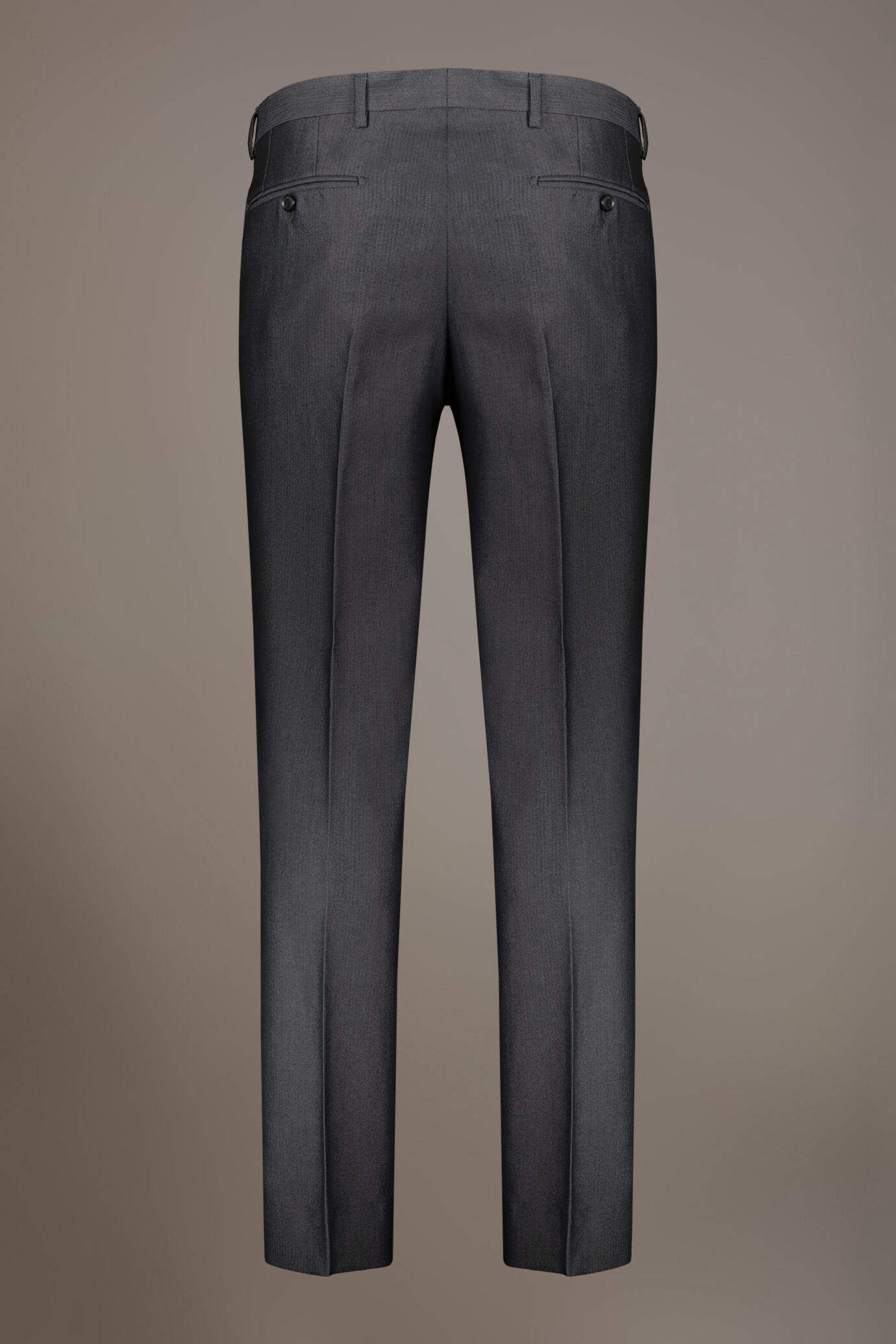 Single breasted suit flat trousers herringbone fabric