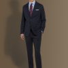 Single breasted suit flat trousers jersey fabri