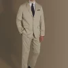 Single breasted suit flat trousers cotton blend fabric solid colour made in italy