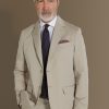 Single breasted suit flat trousers cotton blend fabric solid colour made in italy