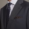 Regular fit single-breasted suit in microcheck fabric