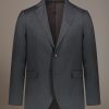 Regular fit single-breasted suit in microcheck fabric
