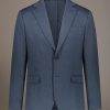 Regular fit single-breasted suit in solid colour jersey fabric