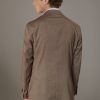Regular fit single-breasted suit patterned herringbone fabric with solaro texture