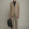 Men’s single-breasted suit in regular fit technical fabric