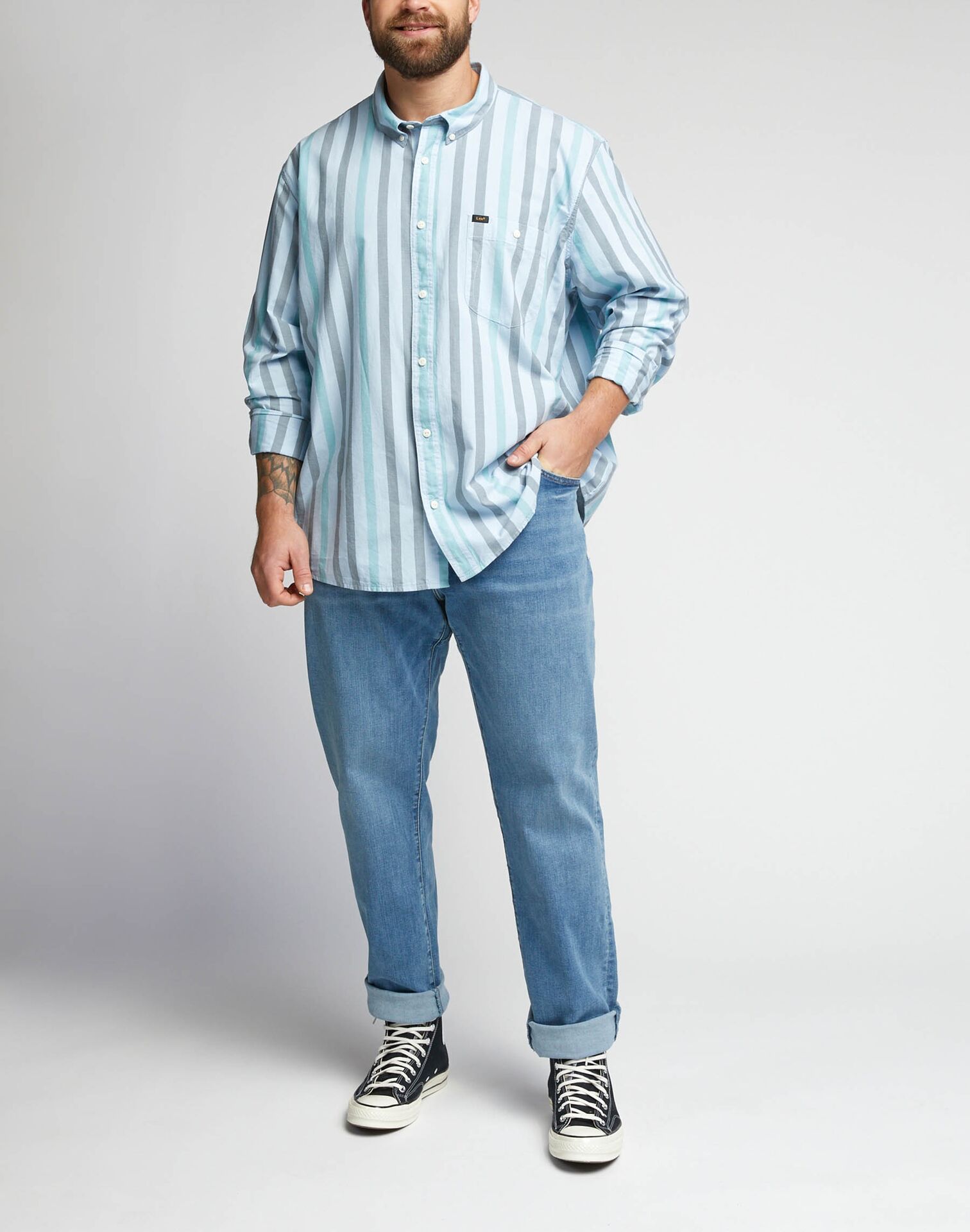 RIVETED SHIRT BLUE SKY - Image 1