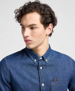 LEE LEE BUTTON DOWN MID STONE