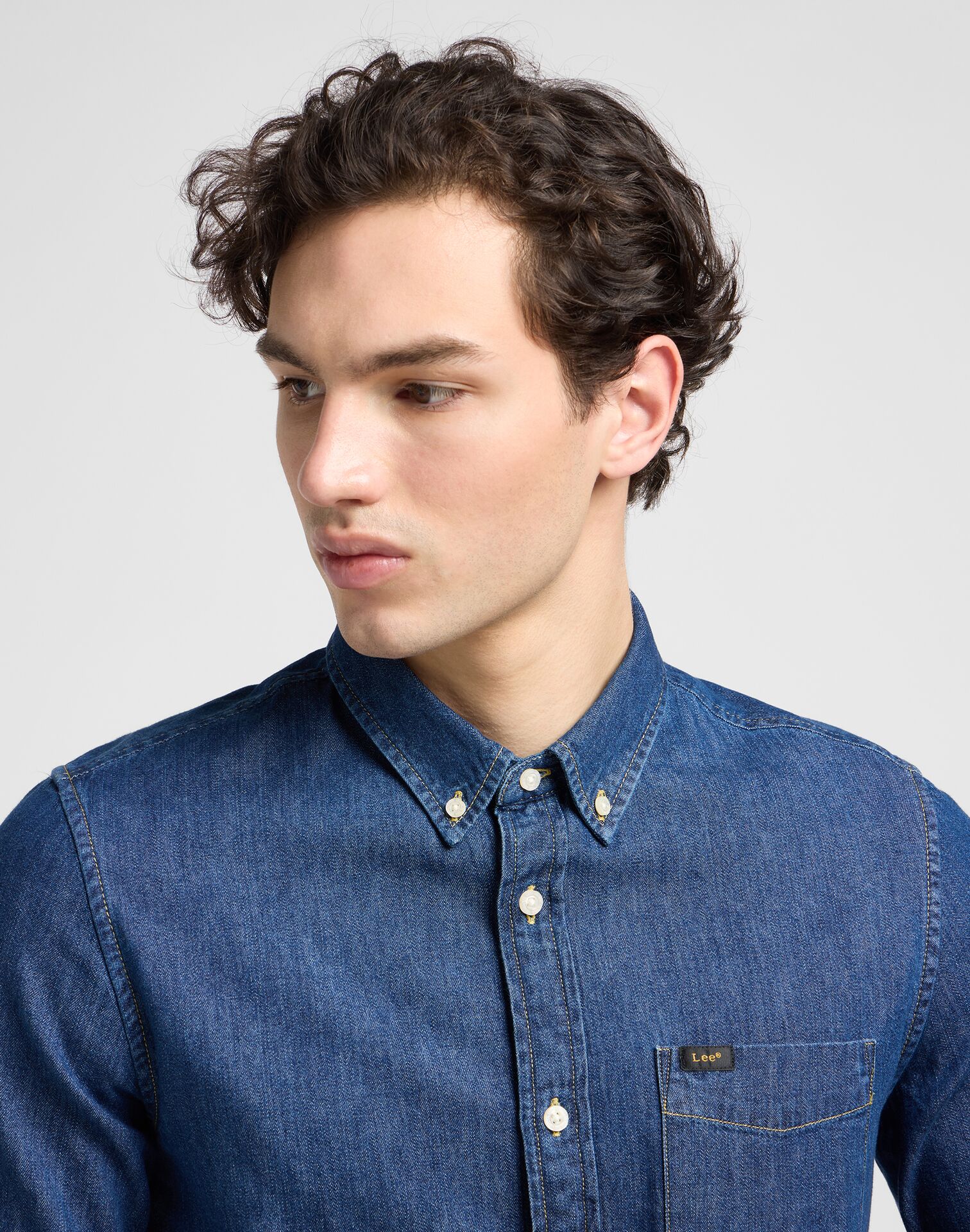 LEE LEE BUTTON DOWN MID STONE - Image 1