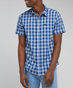 LEE BUTTON DOWN SSANTHEM BLUE