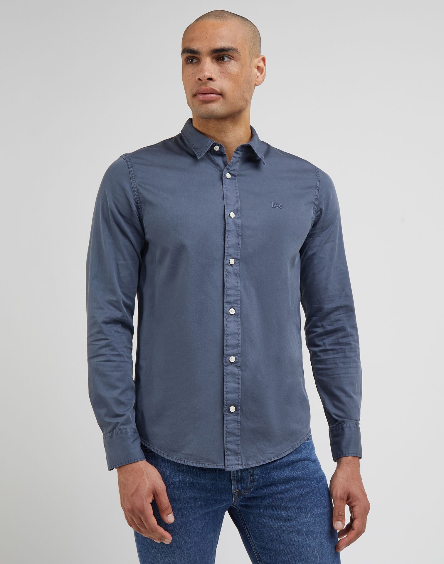 LEE PATCH SHIRT TAINT GREY - Image 1