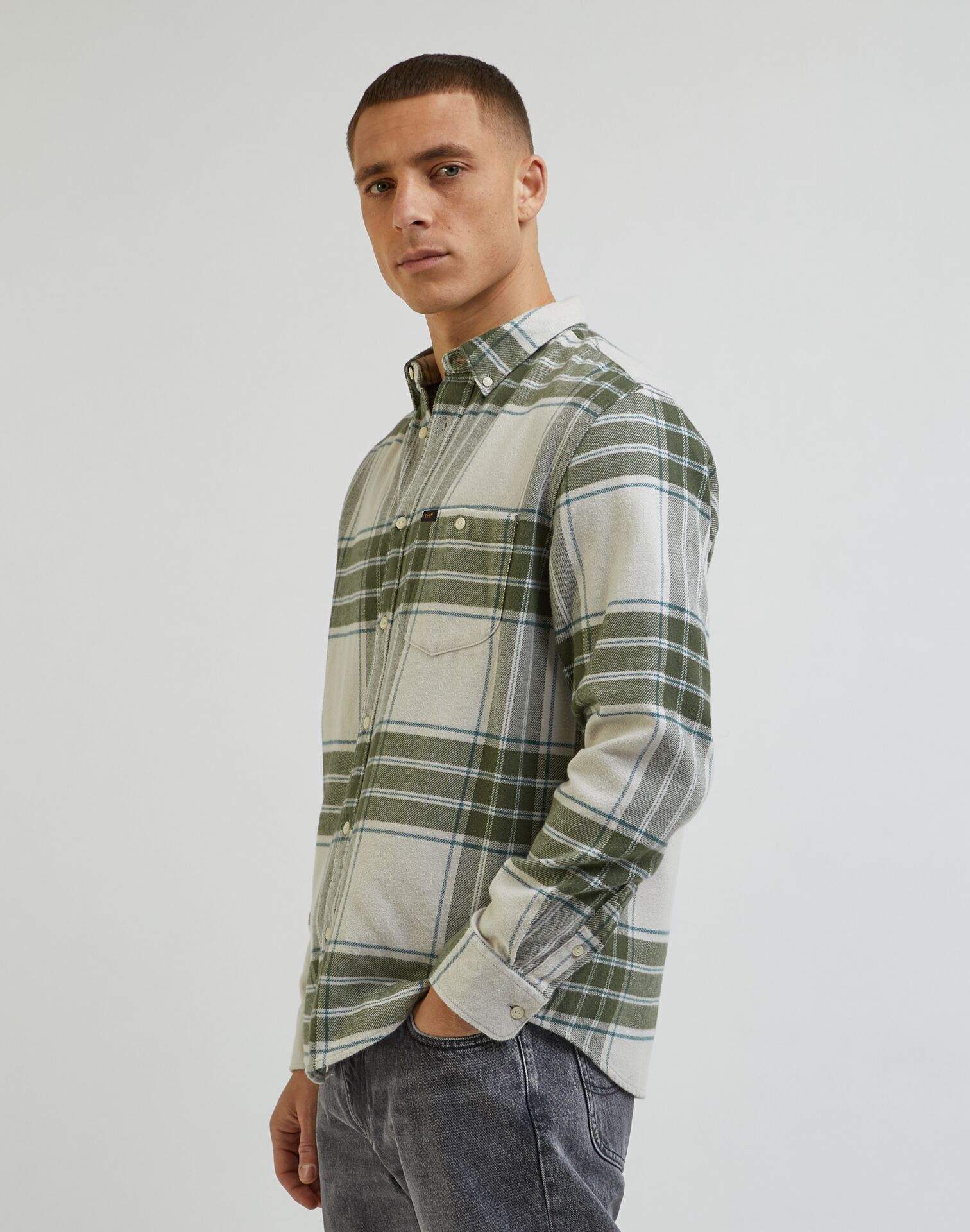 LEE RIVETED SHIRT OLIVE GROVE - Image 3