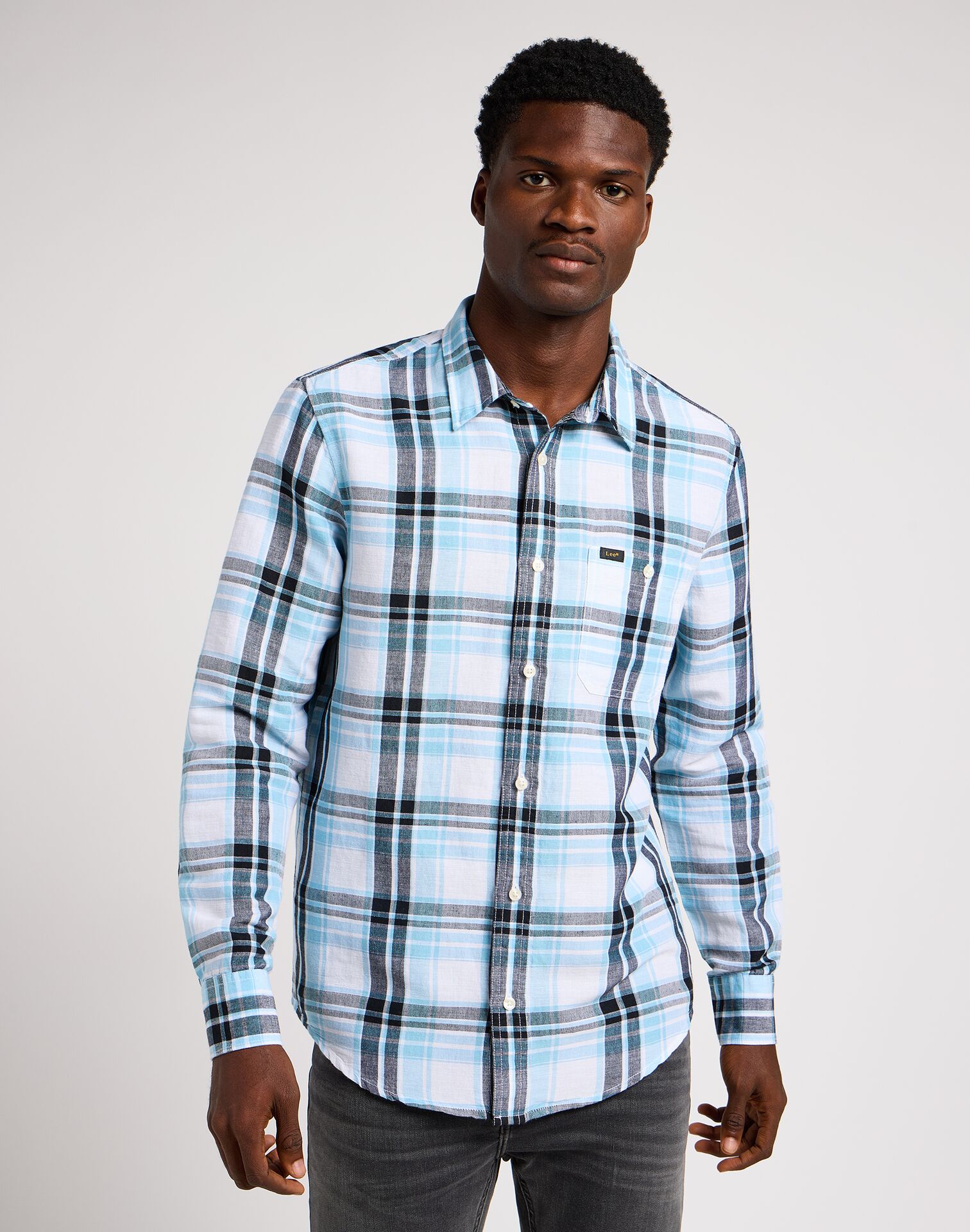 LEESURE SHIRT PREPPY BLUE - Image 1