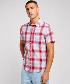 Alternative view of SS LEESURE SHIRT GARNET
