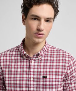 LEE BUTTON DOWN GARNET