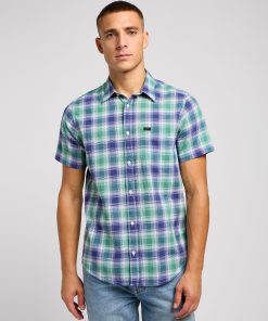 LEE BUTTON DOWN SS DANDY GREEN