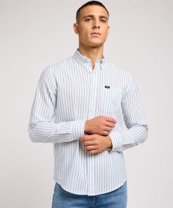 LEE BUTTON DOWN BRIGHT WHITE