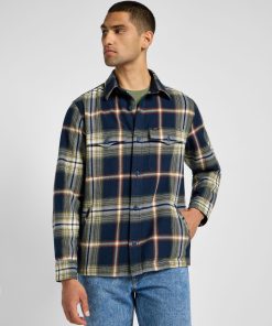 FLAP POCKET OVERSHIRT NAVY