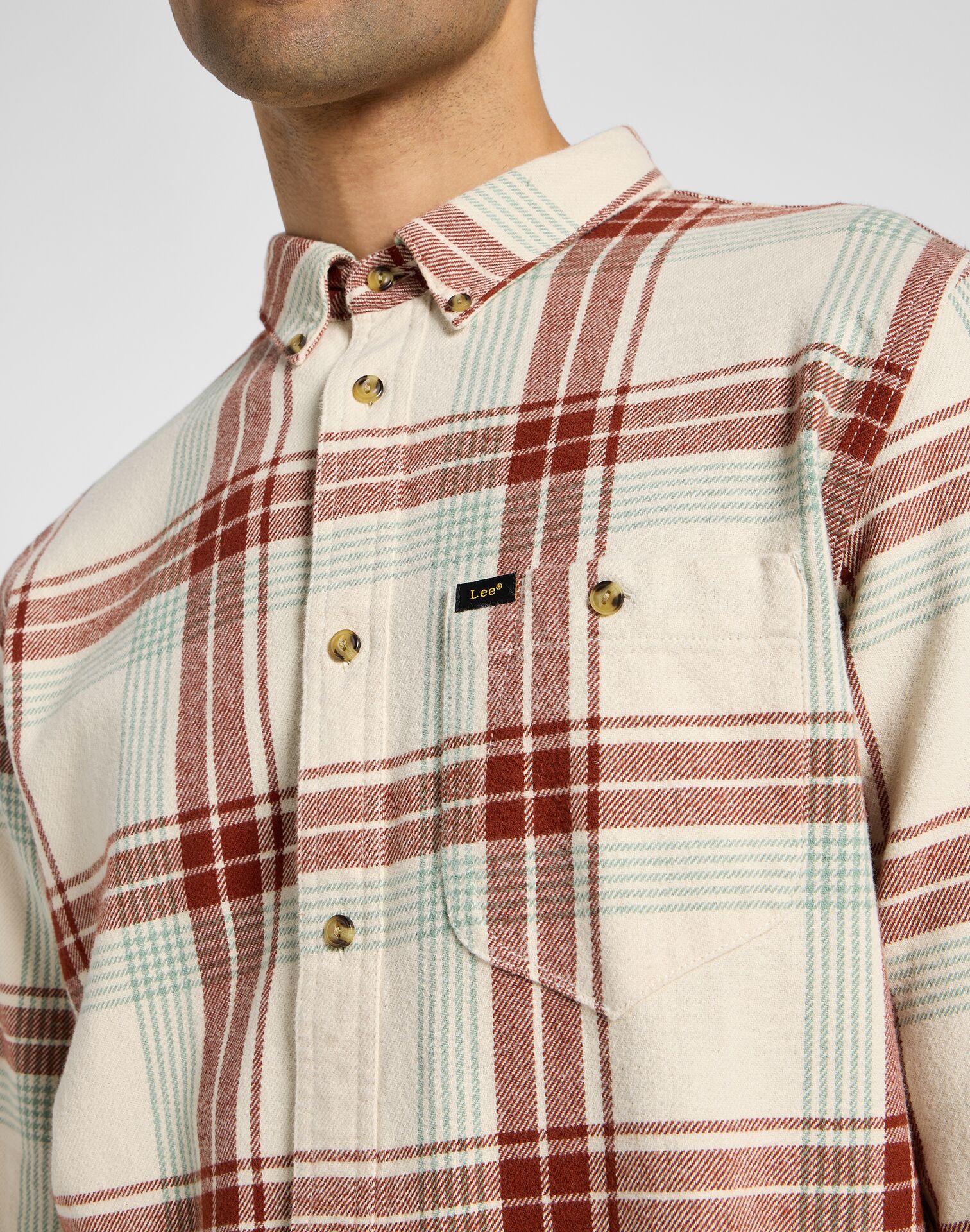 RIVETED SHIRT ECRU lee - Image 1
