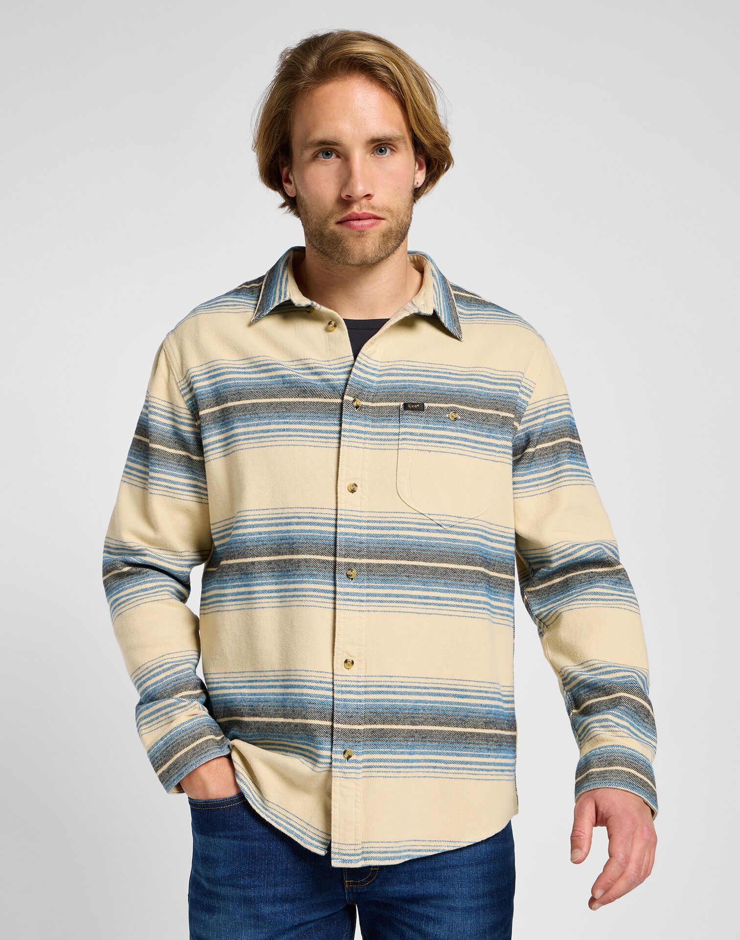 RIVETED SHIRT BEIGE - Image 1
