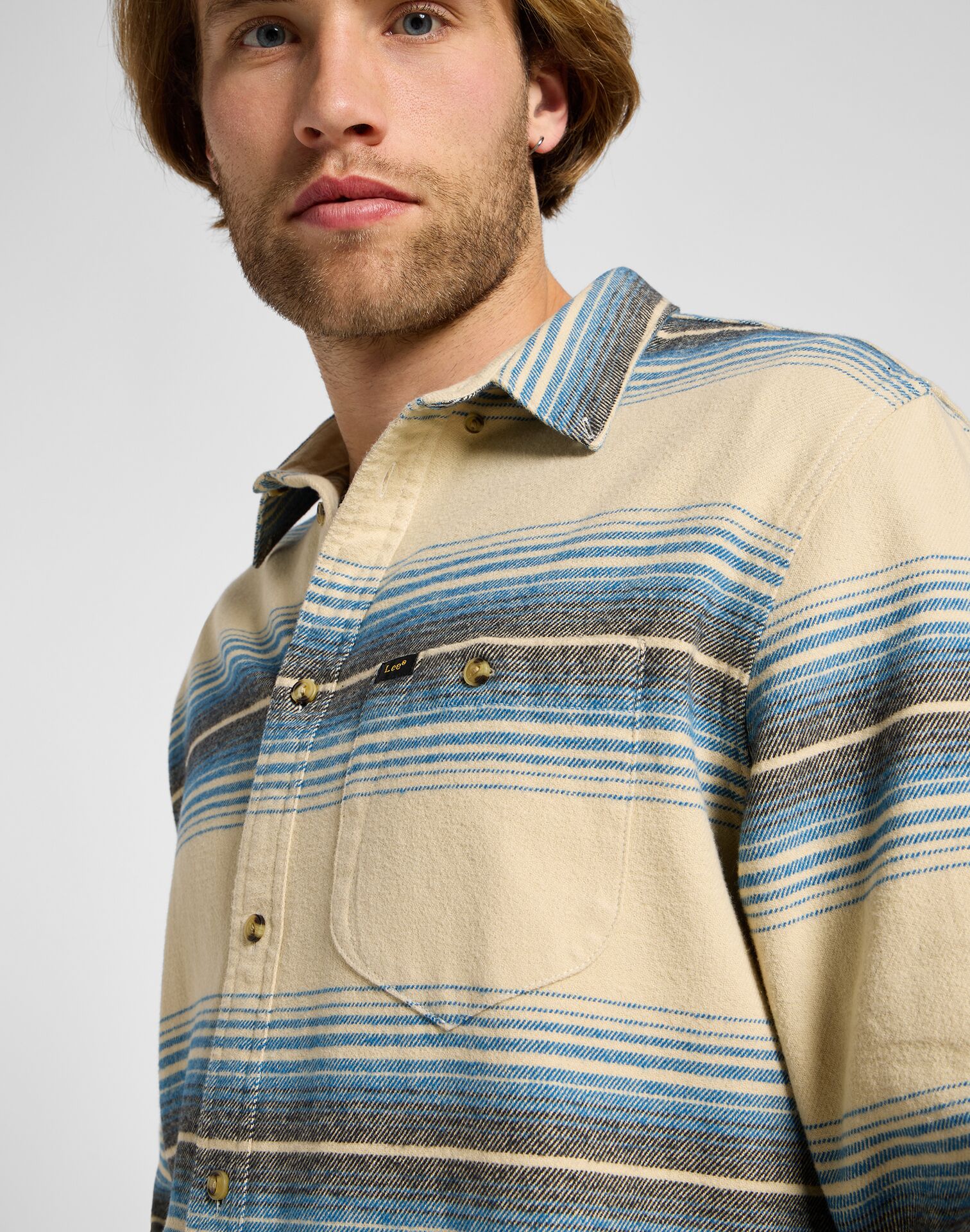 RIVETED SHIRT BEIGE - Image 3