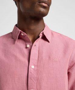 PATCH SHIRT GARMENT DYE MAUVE