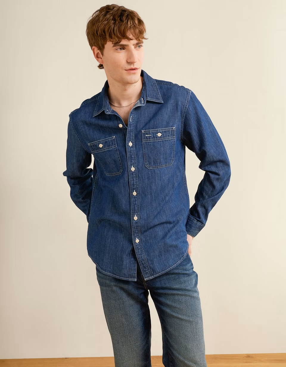 WORKWEAR SHIRT INDIGO JASPE - Image 1
