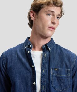 LEE BUTTON DOWN MID STONE 2