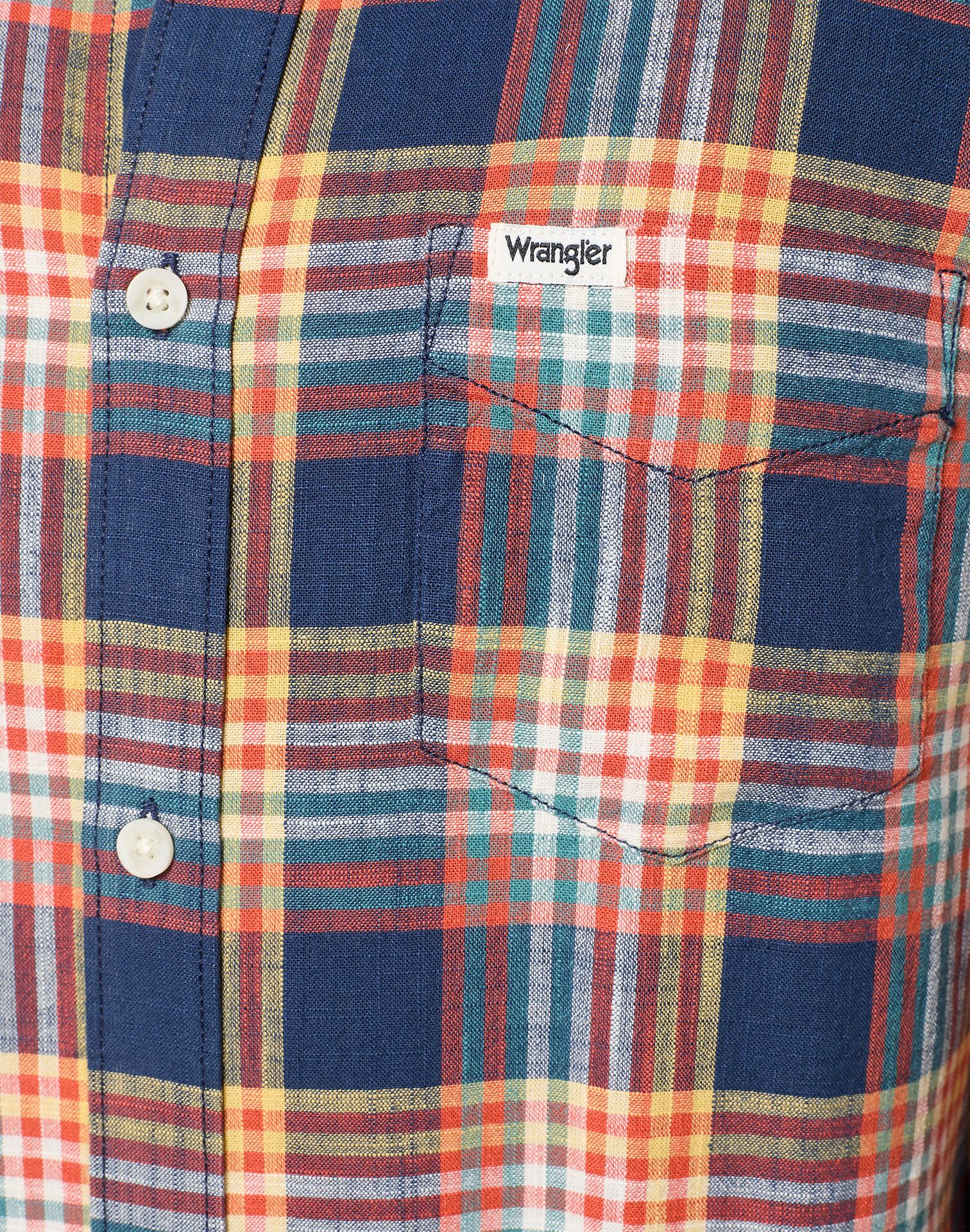 Ls 1 Pkt Shirt Navy - Image 2