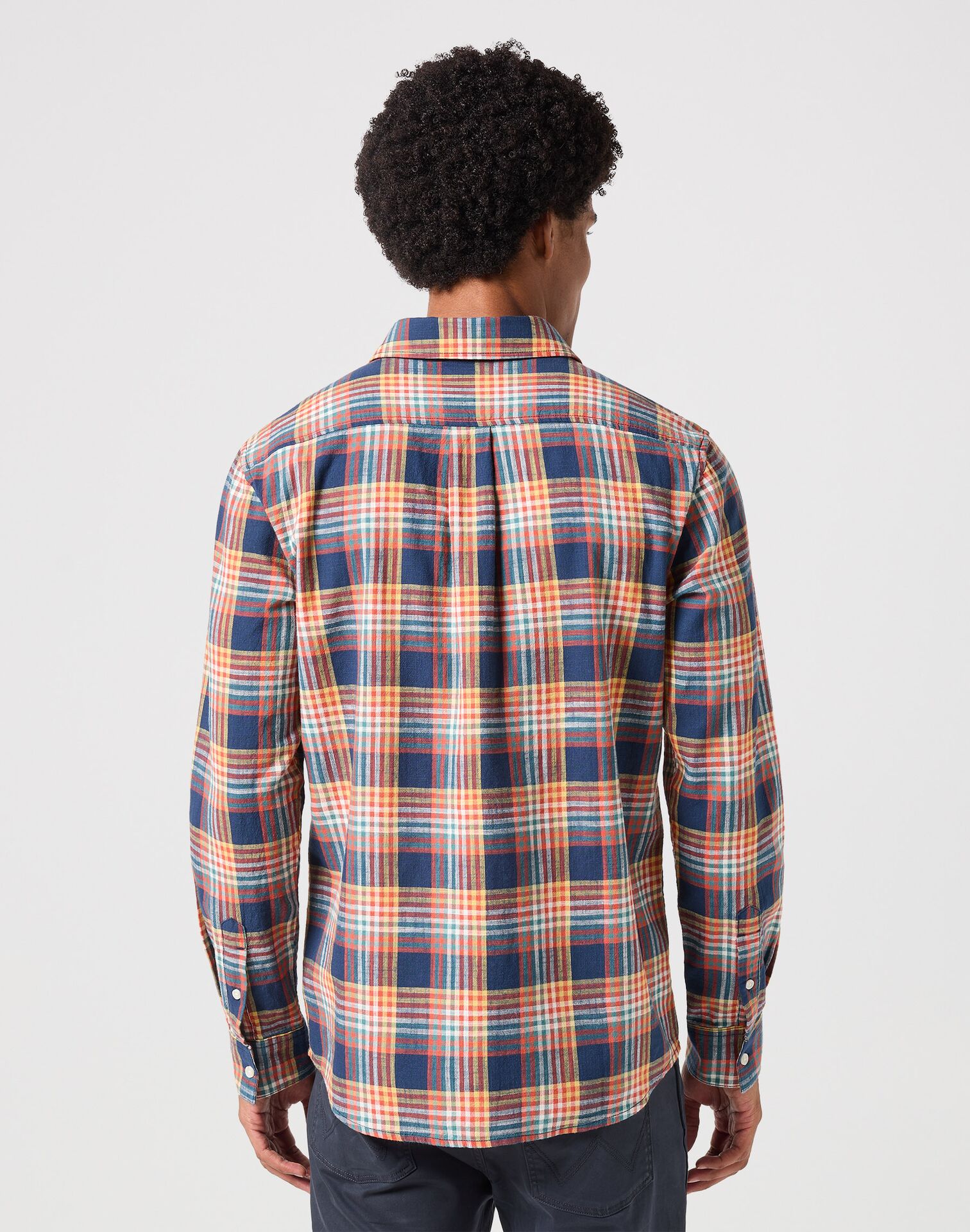 Ls 1 Pkt Shirt Navy - Image 3