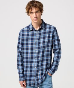 Ls 1 Pkt Shirt Black Iris