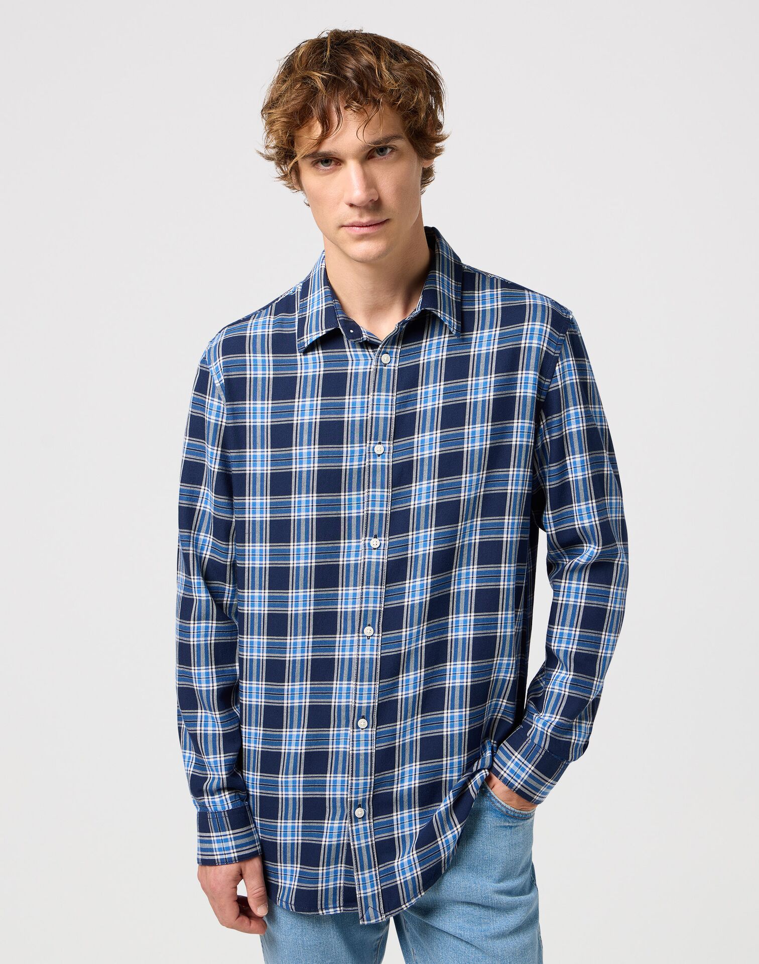Ls 1 Pkt Shirt Black Iris - Image 1