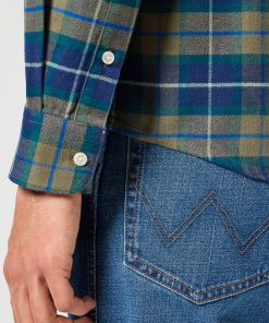 Alternative view of 1 Pkt Flannel Shirt Dusty Olive