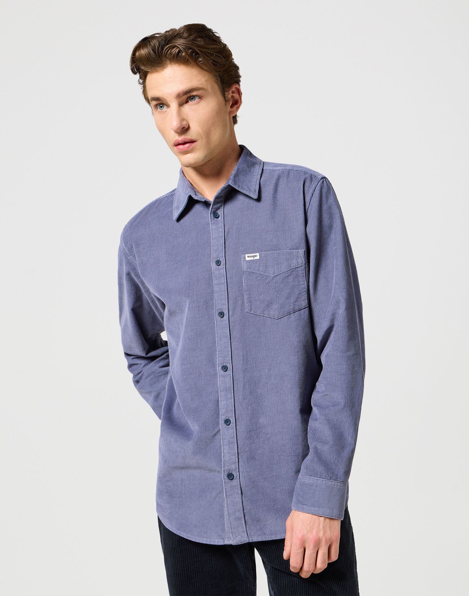 1 Pkt Corduroy Shirt Grisaille - Image 1