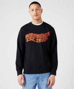 Alternative view of Wrangler Graphic Crew Black