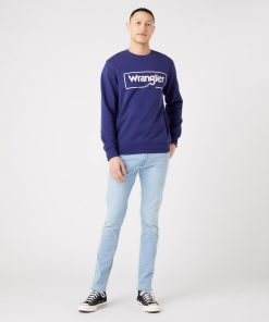 Alternative view of Wrangler Frame Logo Crew Blue Ribbon