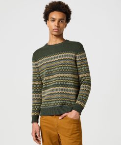 Alternative view of Wrangler Fairisle Sweater Verdant Green