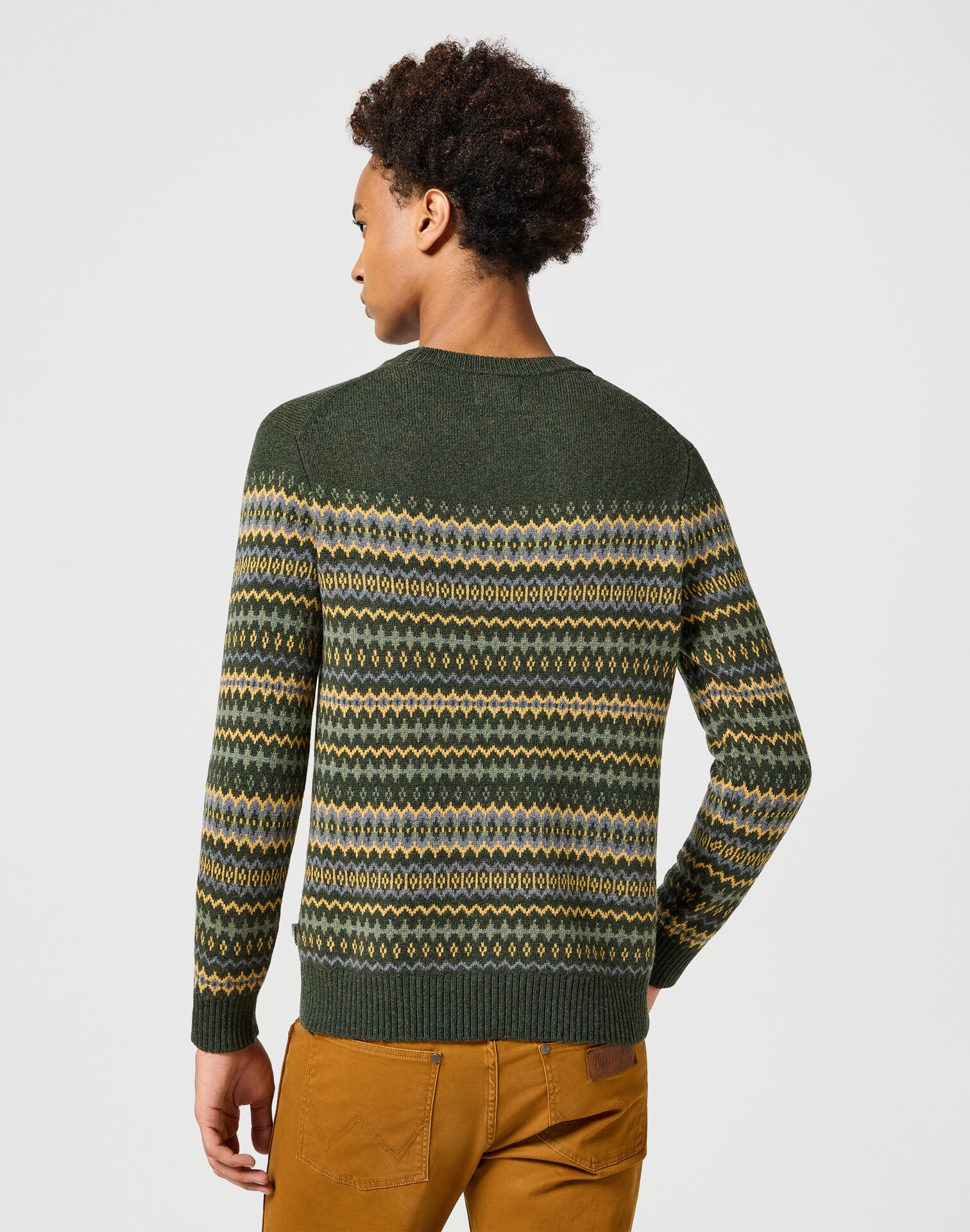 Wrangler Fairisle Sweater Verdant Green - Image 3