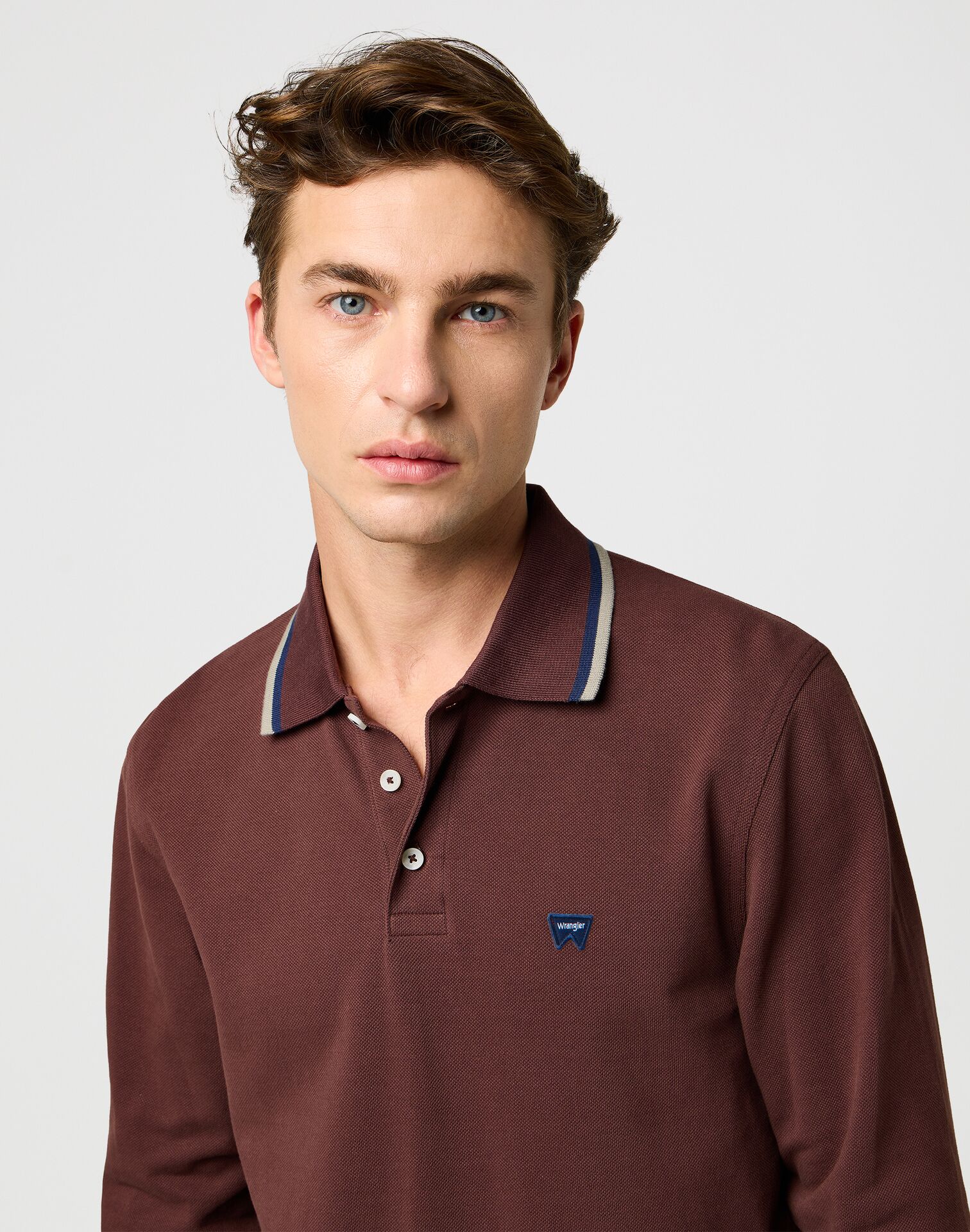 Wrangler LS POLO SHIRT MAHOGANY - Image 2