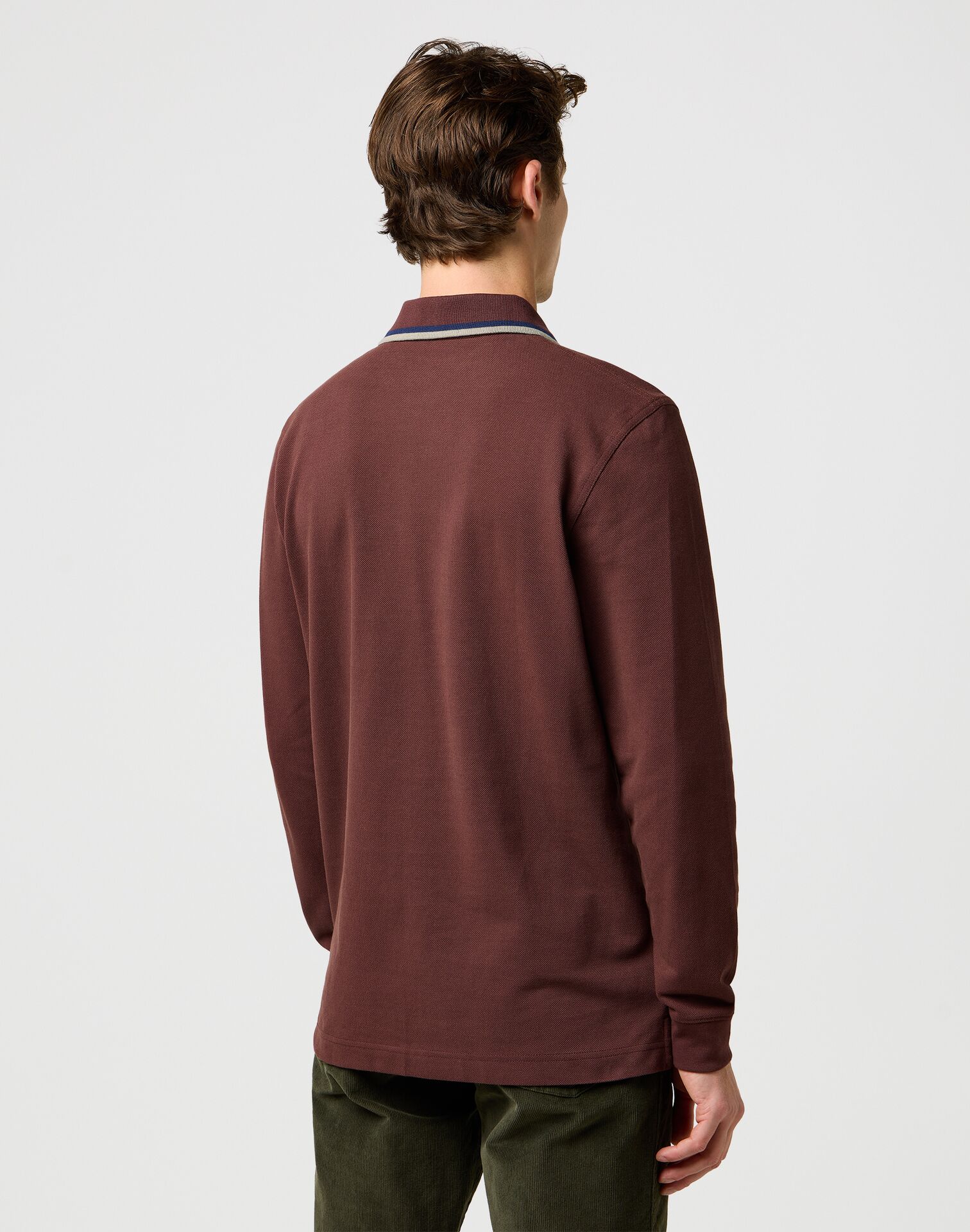 Wrangler LS POLO SHIRT MAHOGANY - Image 3