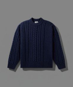 Wrangler CABLE KNIT SWEATER DENIM HEATHER