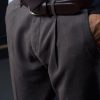 Chino trousers with pleats and turn-up - Thumbnail Image 2